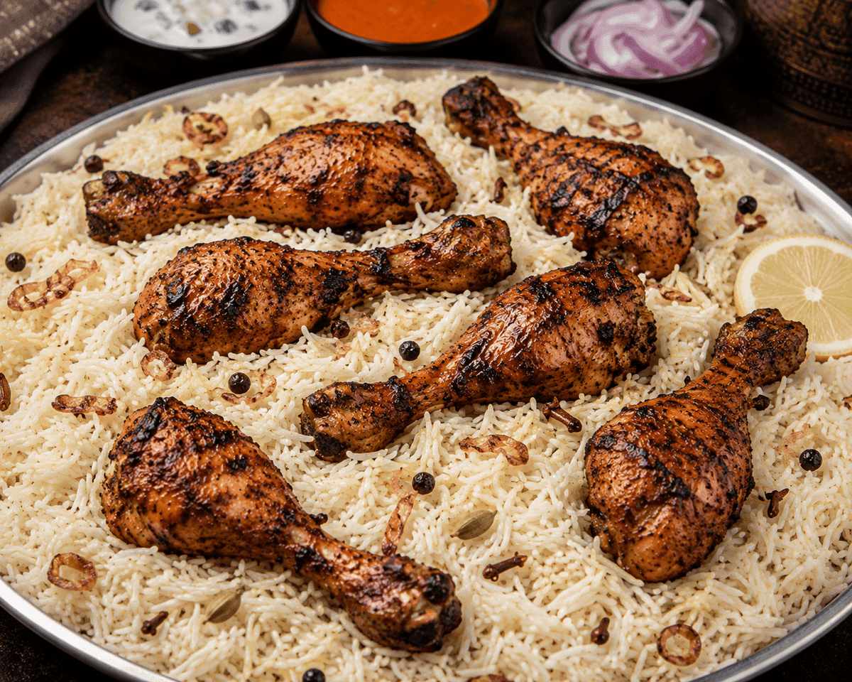 Mandi Rice with Grilled Chicken
