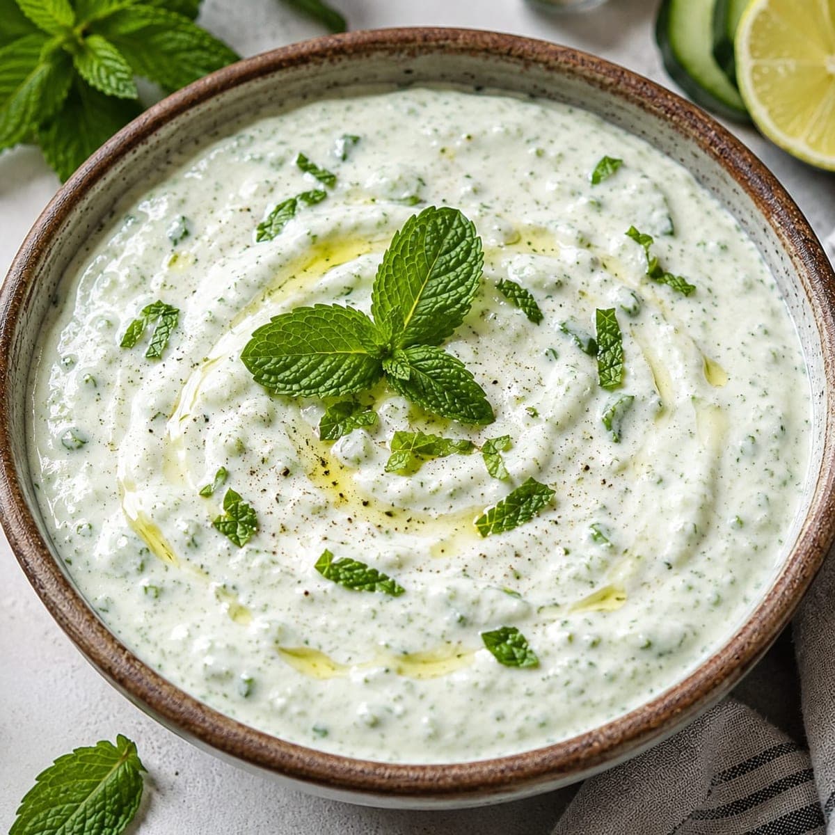 Fresh Mint Yogurt Dip