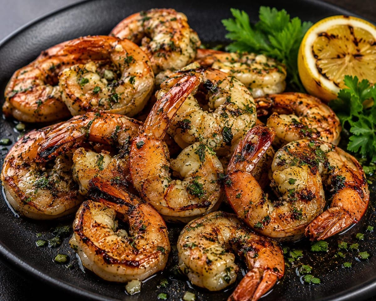 Garlic Herb Grilled Prawns