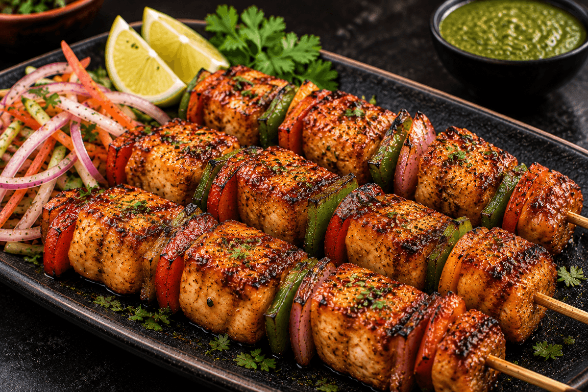 Spicy BBQ Fish Skewers