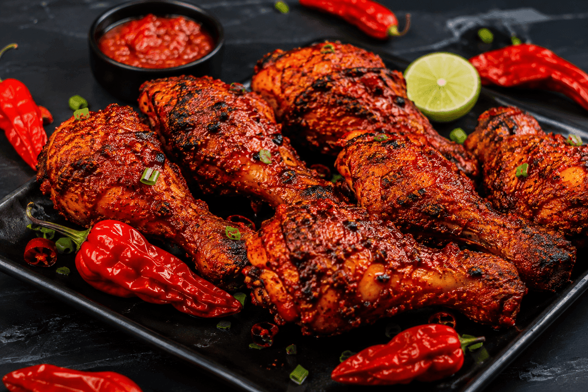 Bhut Jolokia Chicken Skewers