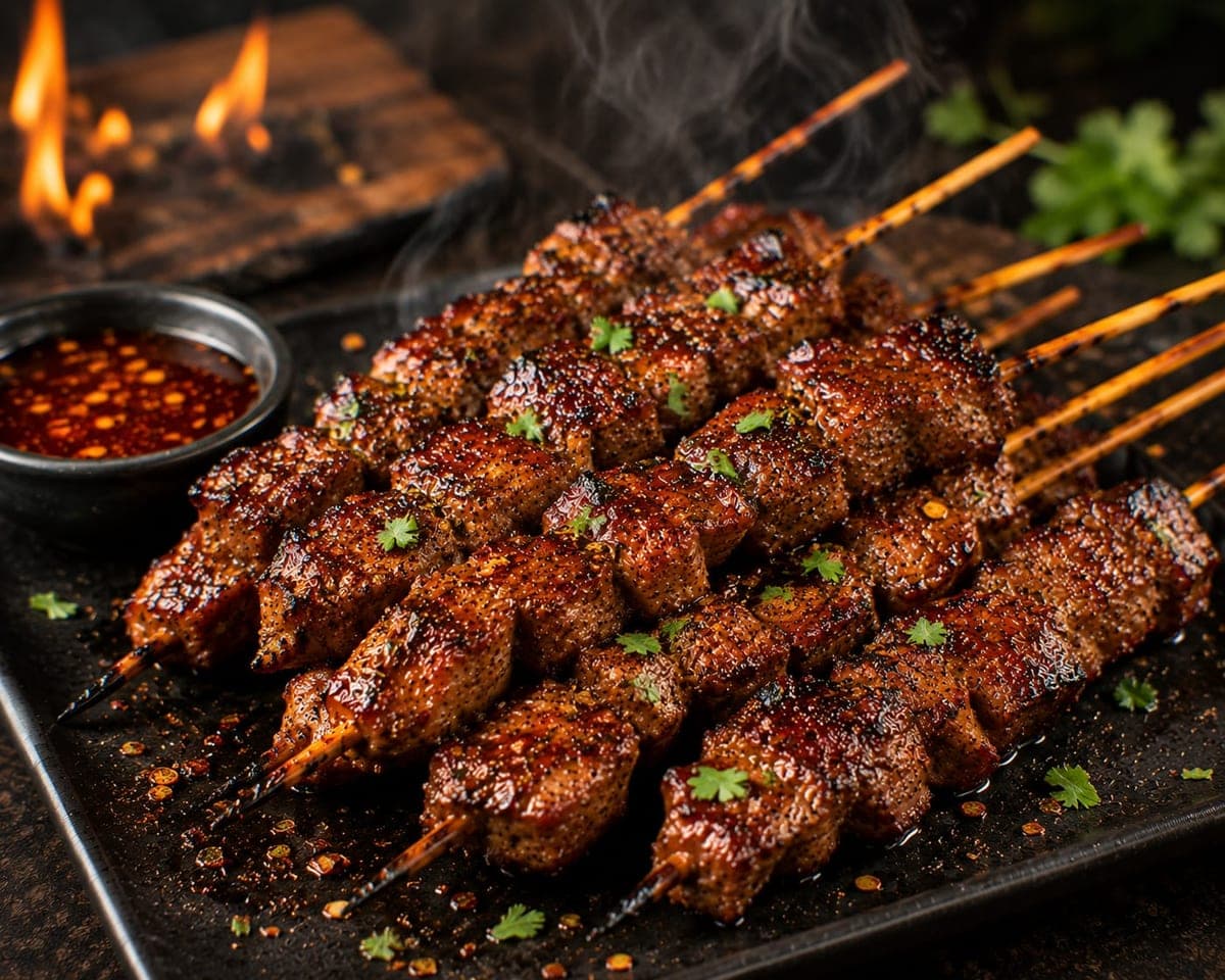 Dragon Fire Lamb Skewers