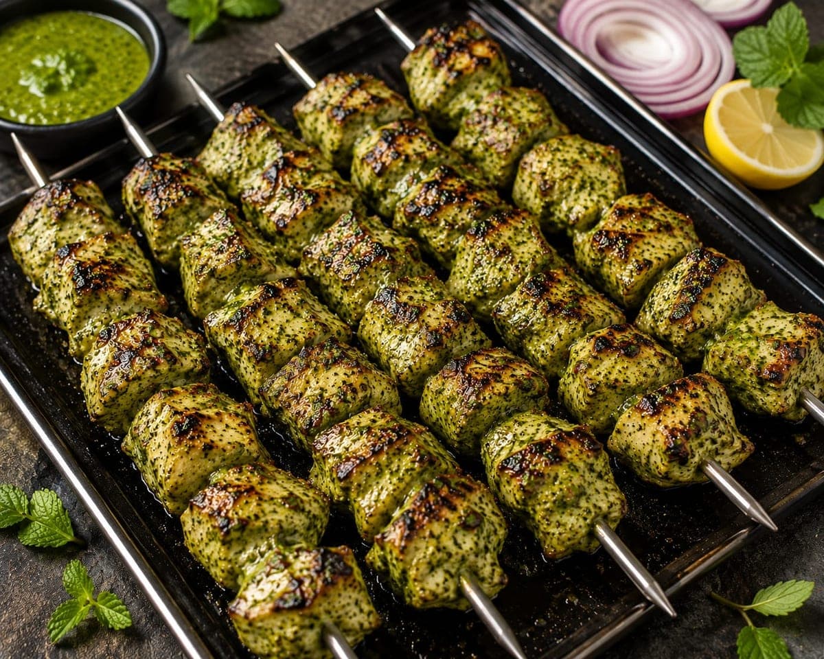 Hot Basil Chicken Skewers