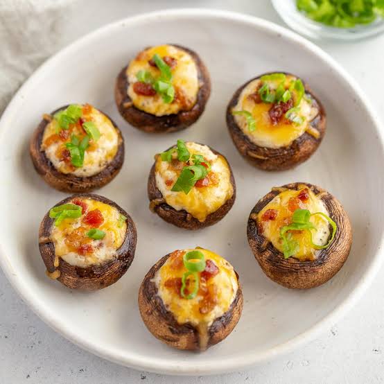 Cheese-Stuffed Mushroom Caps