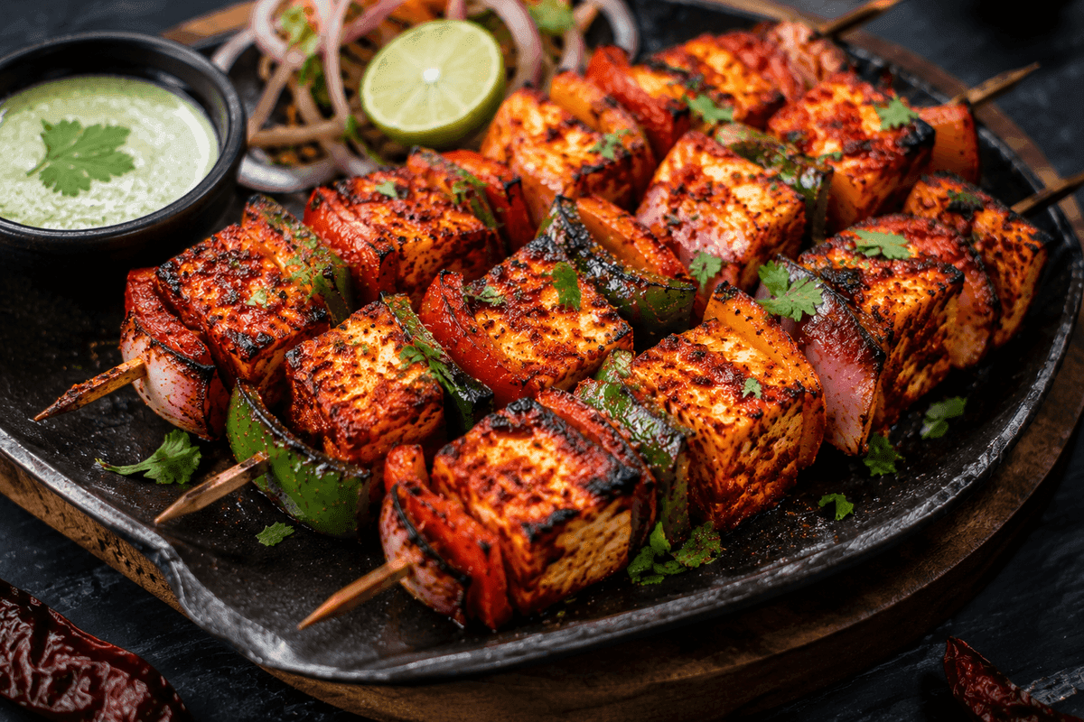 Dragon Fire Paneer Skewers