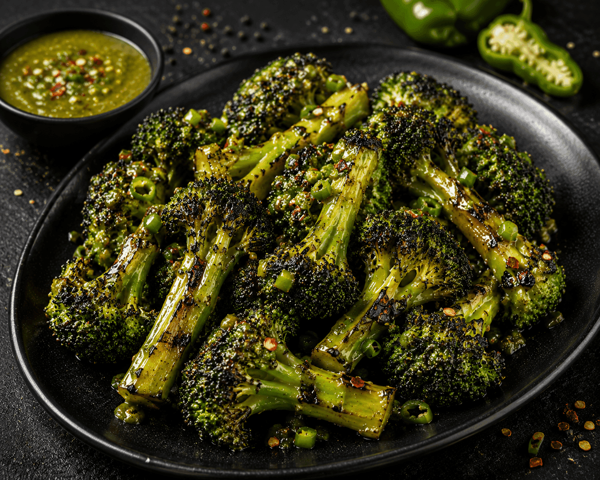 Green Pepper Chargrilled Broccoli