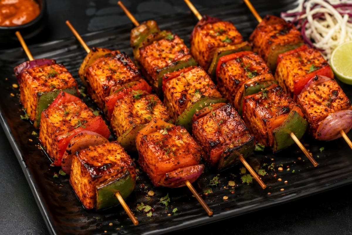 Szechuan Pepper Blast Paneer Skewers